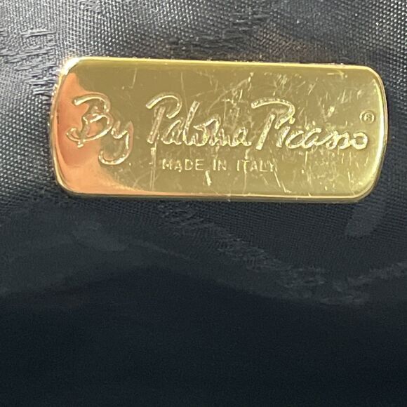 Vintage Paloma Picasso Italy Black Leather 3 Gold X Crossbody Purse Bag Designer - Picture 11 of 13